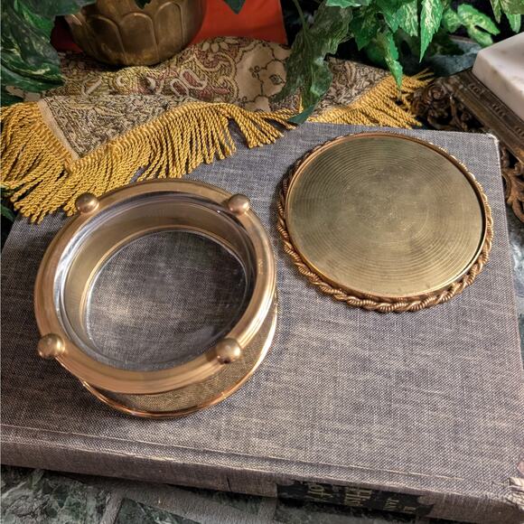 Antique Ormolu Gold Gilt Apollo Round Lidded Portrait Trinket Powder Casket Box - Picture 7 of 8